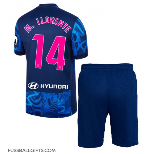 Atletico Madrid Marcos Llorente #14 Fußballbekleidung 3rd trikot Kinder 2024-25 Kurzarm (+ kurze hosen)